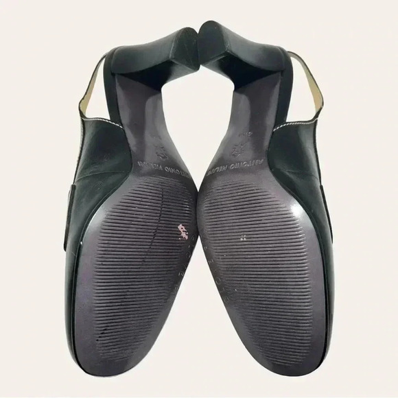 Women’s ANTONIO MELANI HEELS CLOSED TOES TWO TASSELS ON TOP BLACK COLOR‎ SZ 6.5 - Picture 10 of 10